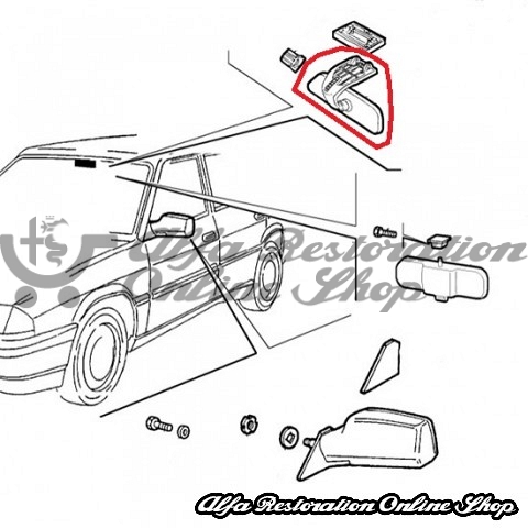 Alfa 33 905/907 Series Rearview Mirror Door Mirror (905 Series)