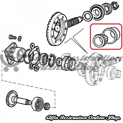 Alfa 33/Alfasud/Sprint/145/146 Pinion Bearing (Gearbox End Side)