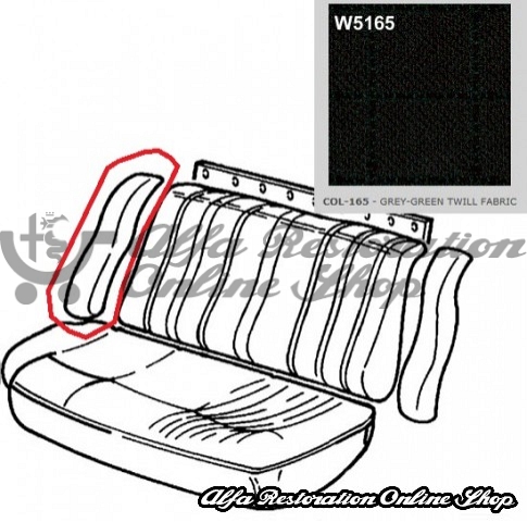 Alfa 33 Rear Seats Back Bolster - Right Side