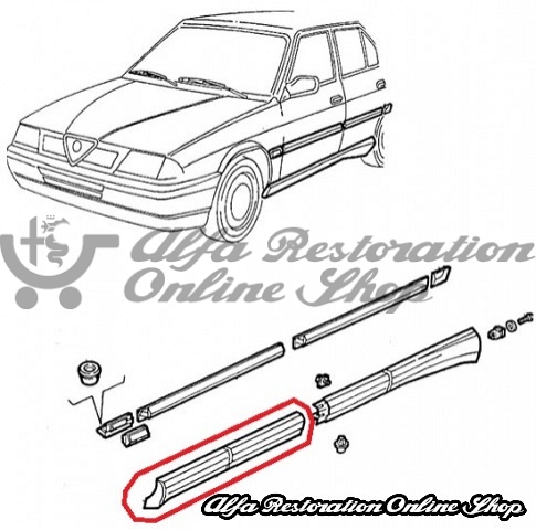 Alfa 33 907 Series Front Left Side Skirt