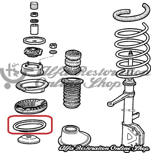 Alfa 33 Front Suspension Spring Lower Metal Mount/Ring