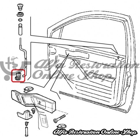 Alfa 33/164/155 Door Locking Mechanism Metal Rod Plastic Clip/Fastener
