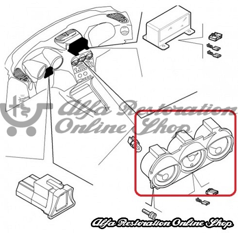 Alfa 156 Facelift Fuel Level/Clock/Engine Temperature Gauges