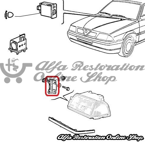 Alfa 33 907 Series Headlight Bracket