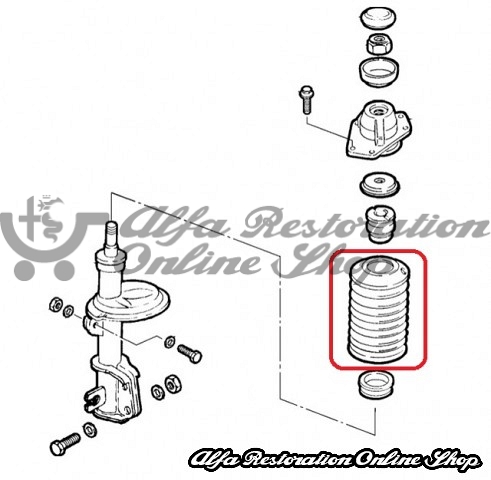 Alfa GTV/Spider 916 Series Front Suspension Rubber Boots/Bellows