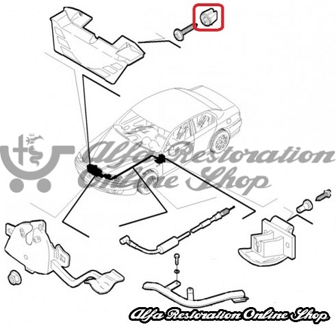 Alfa 156 Series 2 Radiator Grille Mounting Tab