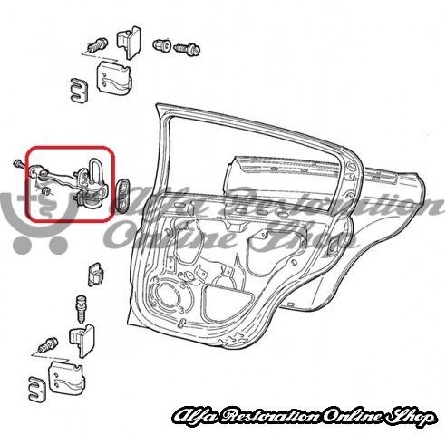 Alfa 147 Rear Right Door Strap/Check (5 Door Vehicles)