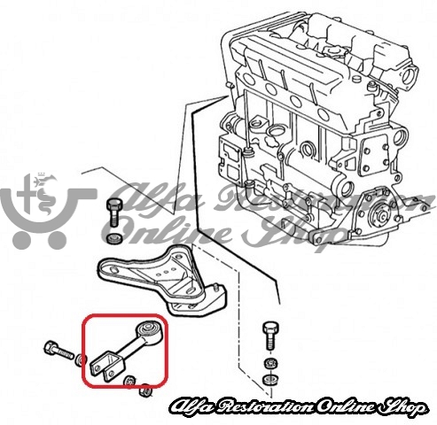 Alfa 155 1.7/1.8/2.0 8V Twin Spark Upper Engine Mount Bracket (Mount on Chassis)