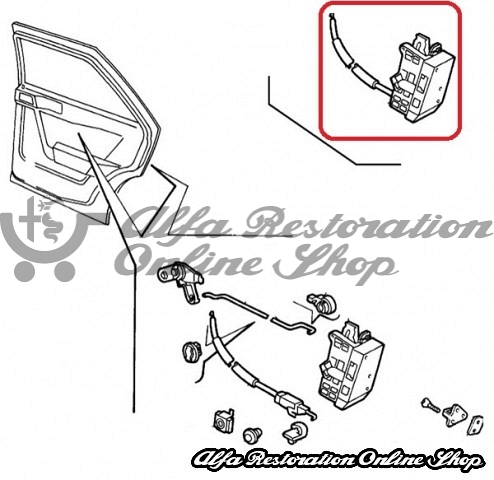 Alfa 155 Rear Right Door Locking Mechanism