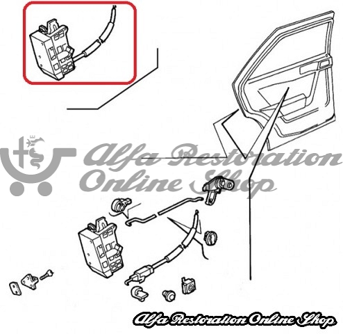 Alfa 155 Rear Left Door Locking Mechanism