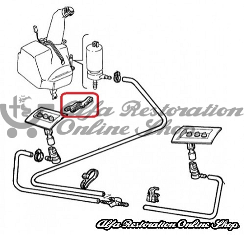 Alfa 164 Super/USA MY 94-95 Headlight Washer Mounting Clip