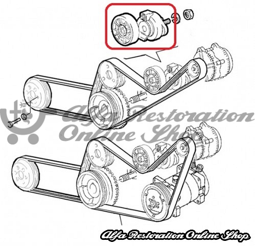 Alfa 164 2.0 TB/3.0 V6 12V Accessories Belt Fixed Tensioner