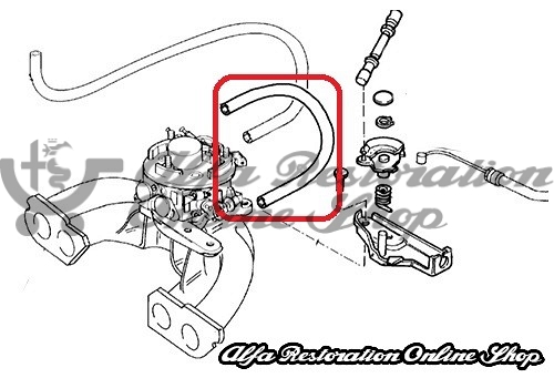 Lancia Dedra 1.6 MonoJetronic Fuel Rail Rubber Hose (1989-1999 Models)