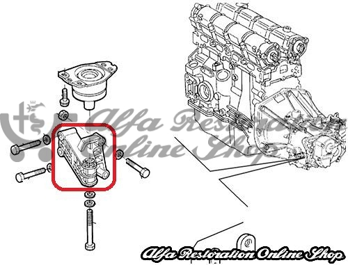 Alfa 155 Front Right Engine Mount Bracket