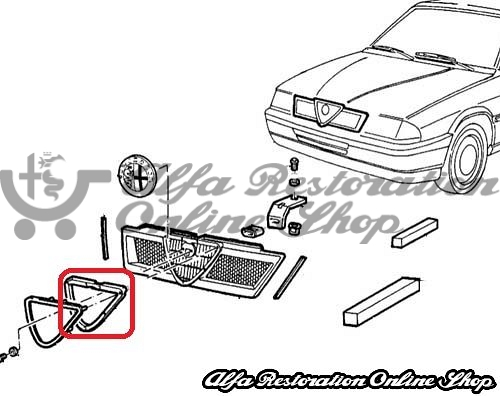 Alfa 33 907 Series 16V Red Heart/Scudetto Grille