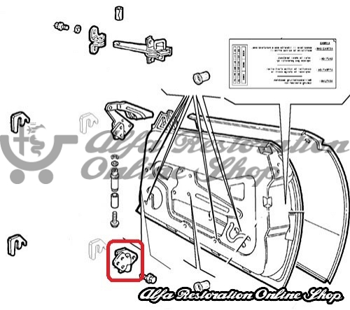 Alfa GTV/Spider Right Door Lower Hinge