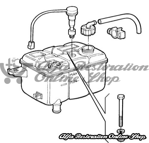 Lancia Kappa Coolant Tank with Sensor