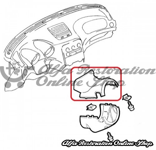 Alfa 156 Series 1 Steering Column Upper Cover (LHD/RHD Models)