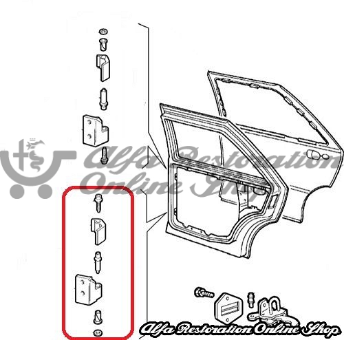Alfa 155 Front/Rear Right Door Lower Hinge
