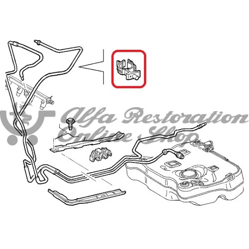 Alfa 147/156/166 V6 Fuel Line Plastic Clip