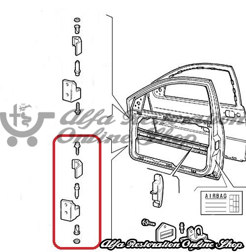 Alfa 155 Front/Rear Right Door Lower Hinge