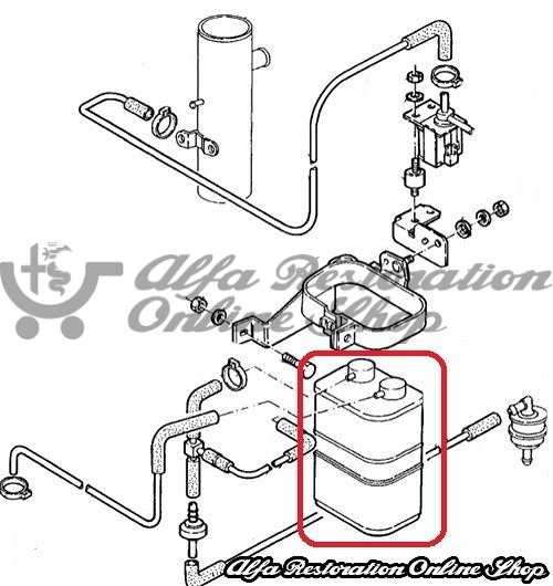 Alfa 164 2.0 TB V6 Fuel Vapor Charcoal Canister