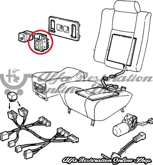 Alfa 164 Power Seats Switch