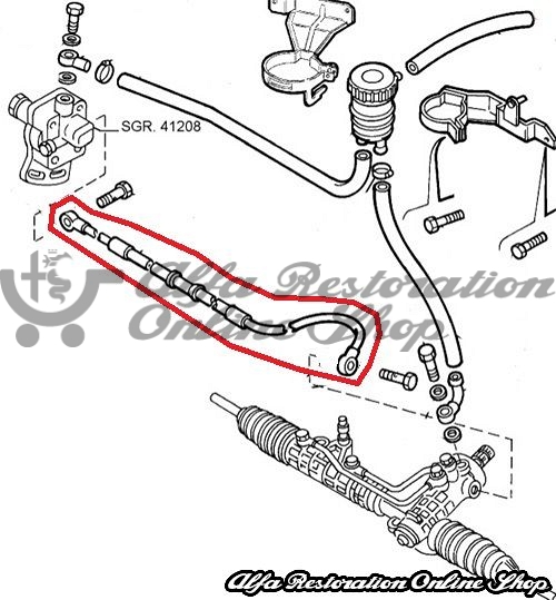 Alfa 155 Q4 Power Assisted Steering High Pressure Hose