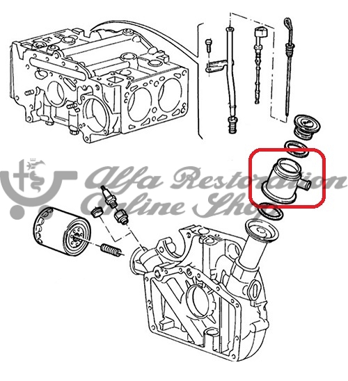 Alfa 33 907 Series IE Models Plastic Oil Filler Tube/Oil Vapor Separator