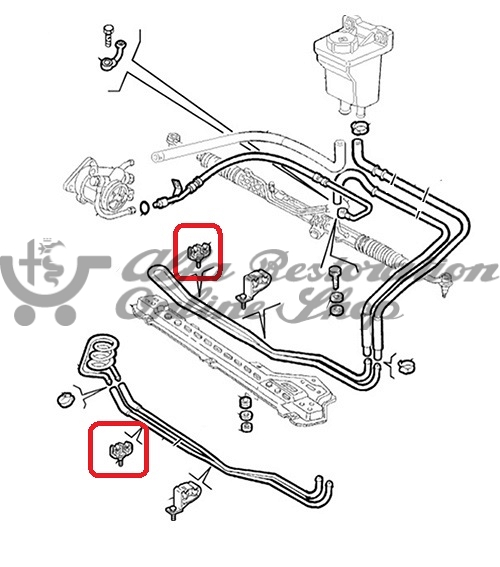 Alfa 156 All Models (Twin Spark, V6, TD) Power Assisted Steering Pipes Fixing Clip (LHD/RHD)