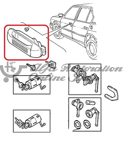 Alfa 33 907 Series Exterior Door Handle