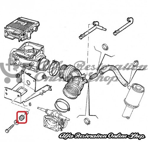 Alfa 33 IE Engines Air Flow Meter Bracket Rubber Grommet
