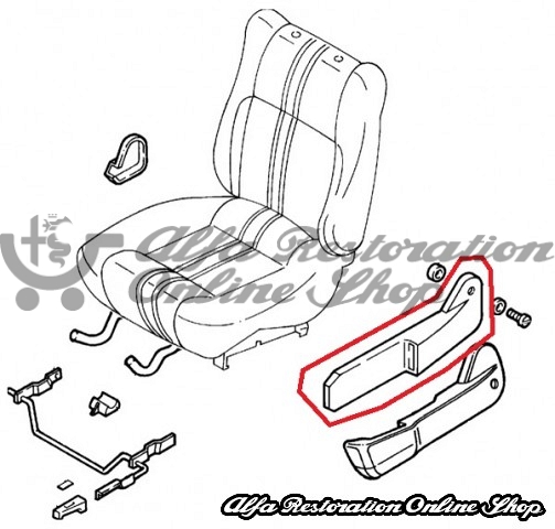 Alfa 155 Front Seat Left Side Plastic Cover