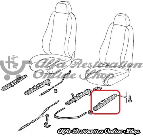 Alfa 147/GT Front Left Seat Outer Rail (3/5 Door Versions)