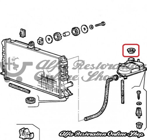 Alfa 33 Coolant Expansion Cap (Screw In Type Cap)