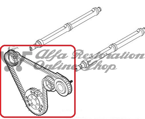 Alfa 145/146/155/GTV/Spider Counterbalance Belt & Tensioner Kit (2.0 Early Twin Spark Engines)