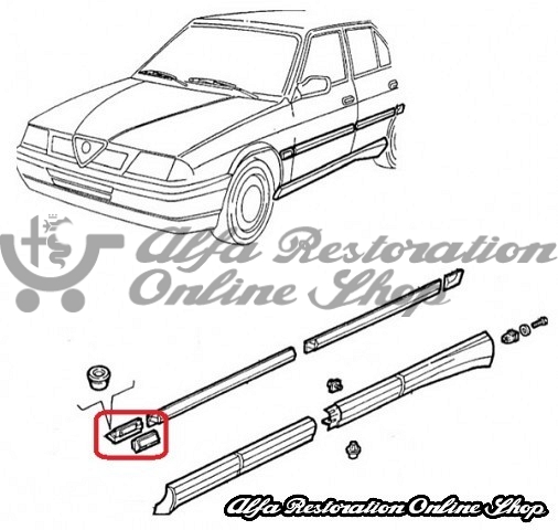 Alfa 33 907 Series 1.7 16V Front Wing Trims Set (Left and Right)