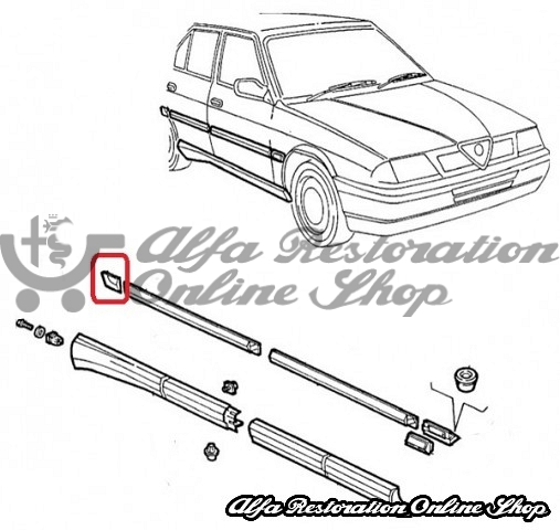 Alfa 33 907 Series 1.7 16V Rear Wing Trims Set (Left and Right)