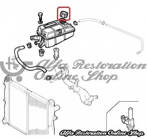 Alfa Romeo/FIAT/Lancia Coolant Expansion Tank Cap at 1.4 Bar Pressure (Screw In Cap)