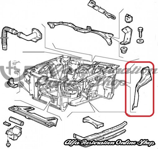Alfa 75/Milano/SZ/RZ Front Left Wheel Arch Cover