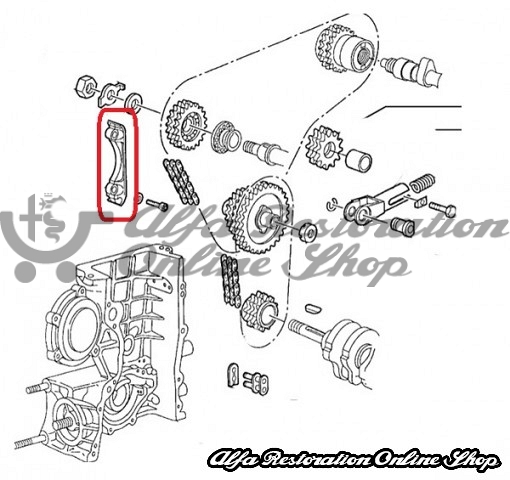Alfa 155/164 1.7/1.8/2.0 TS Timing Chain Sliding Shoe