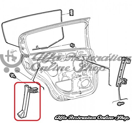 Alfa 147 Rear Left Door Window Slider
