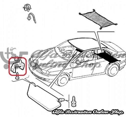 Alfa 156 Series 1 Sun Visor Clip