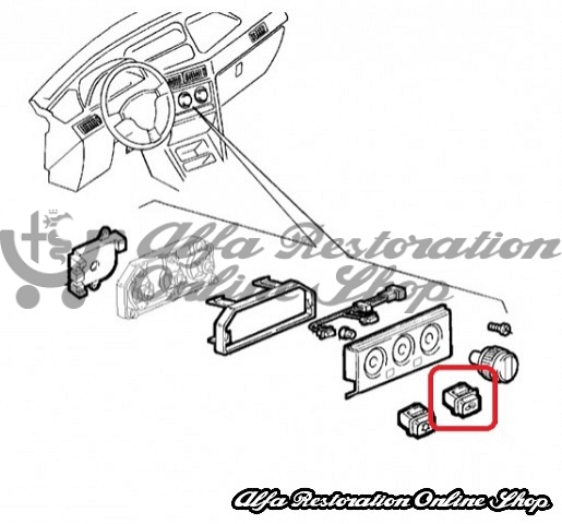 Alfa 155/Fiat Tipo AC Air Recirculation Switch