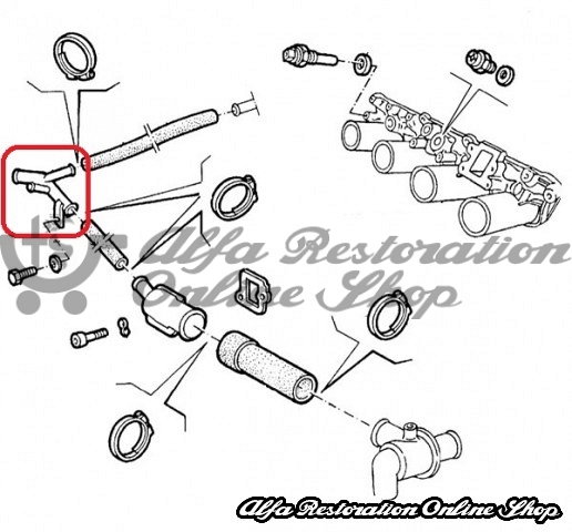 Alfa 75 1.8 TB Coolant Union