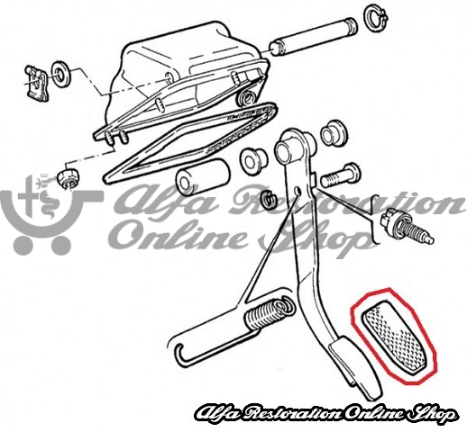 Alfa 33/Alfasud/Sprint Brake/Clutch Pedal Pad