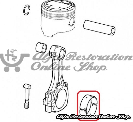 Alfa Romeo/Fiat/Lancia Conrod Bearings (Standard Size)