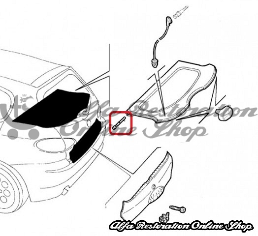 Alfa 147 Rear Parcel Shelf Swivel Pin