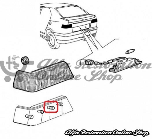 Alfa 33 907 Series Rear Parking Lights Bulbs Set 5W