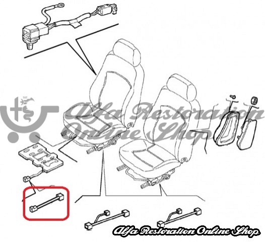 Alfa 156 Series 1 Airbag Wiring (Passenger Seat)